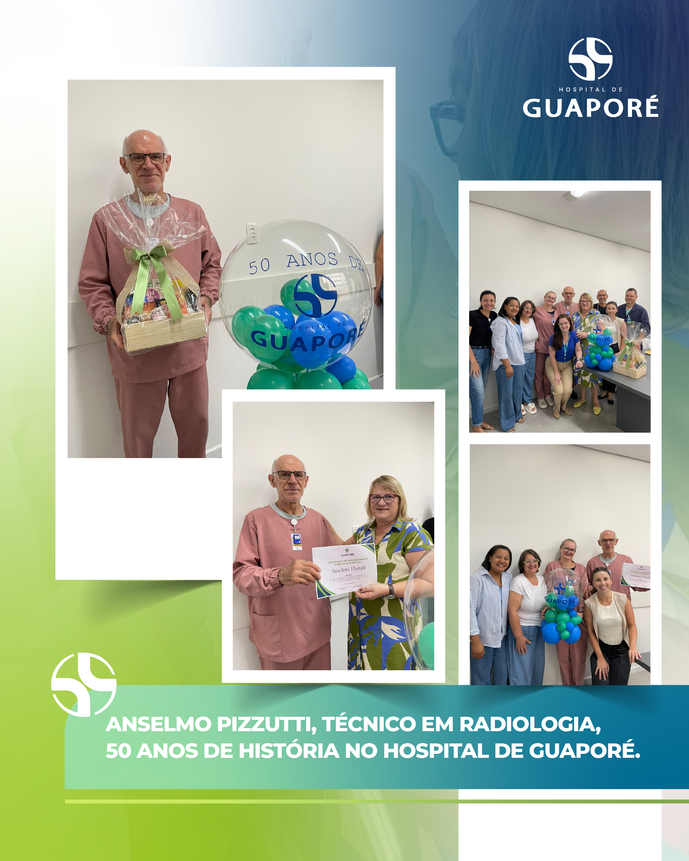 Anselmo Pizzutti – 50 anos de dedicação ao Hospital de Guaporé