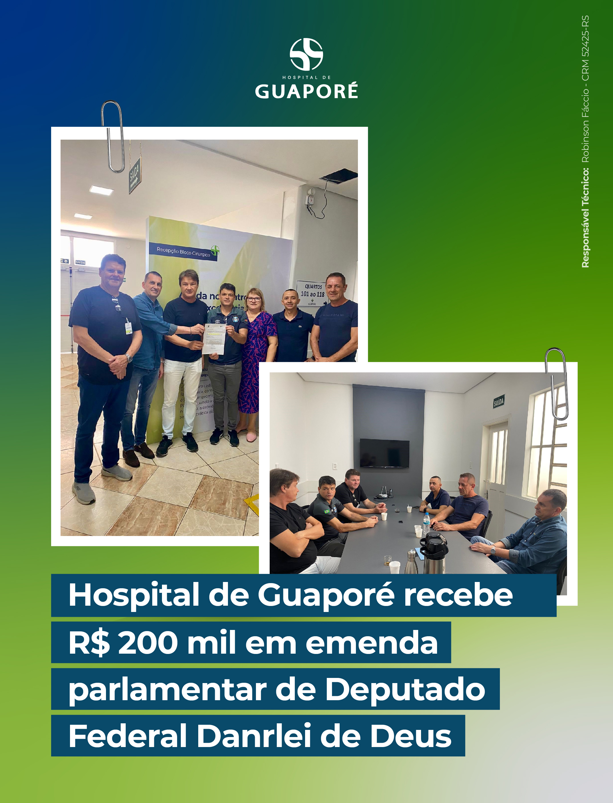 200mil emenda parlamentar: Deputado Federal Danrlei de Deus