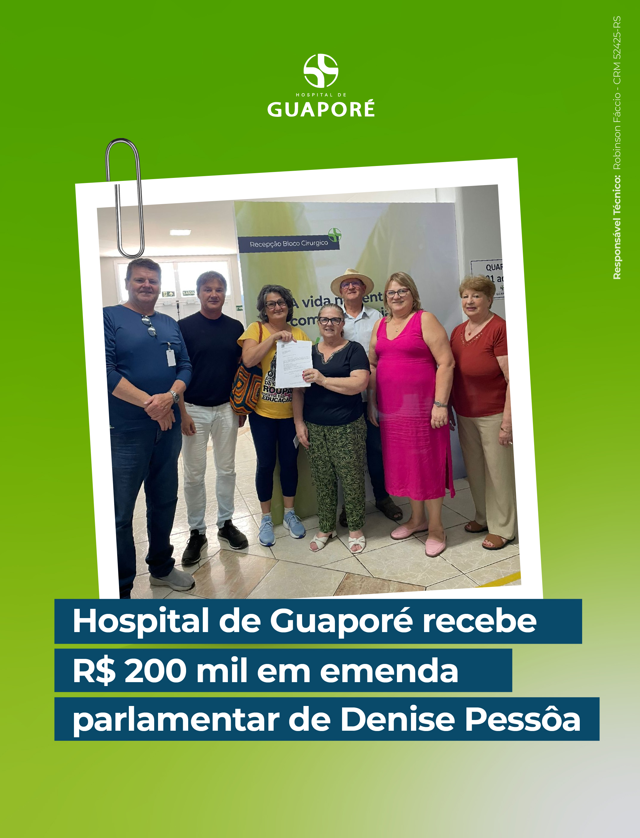 200mil emenda parlamentar: Deputada Federal Denise Pessôa (PT/RS).