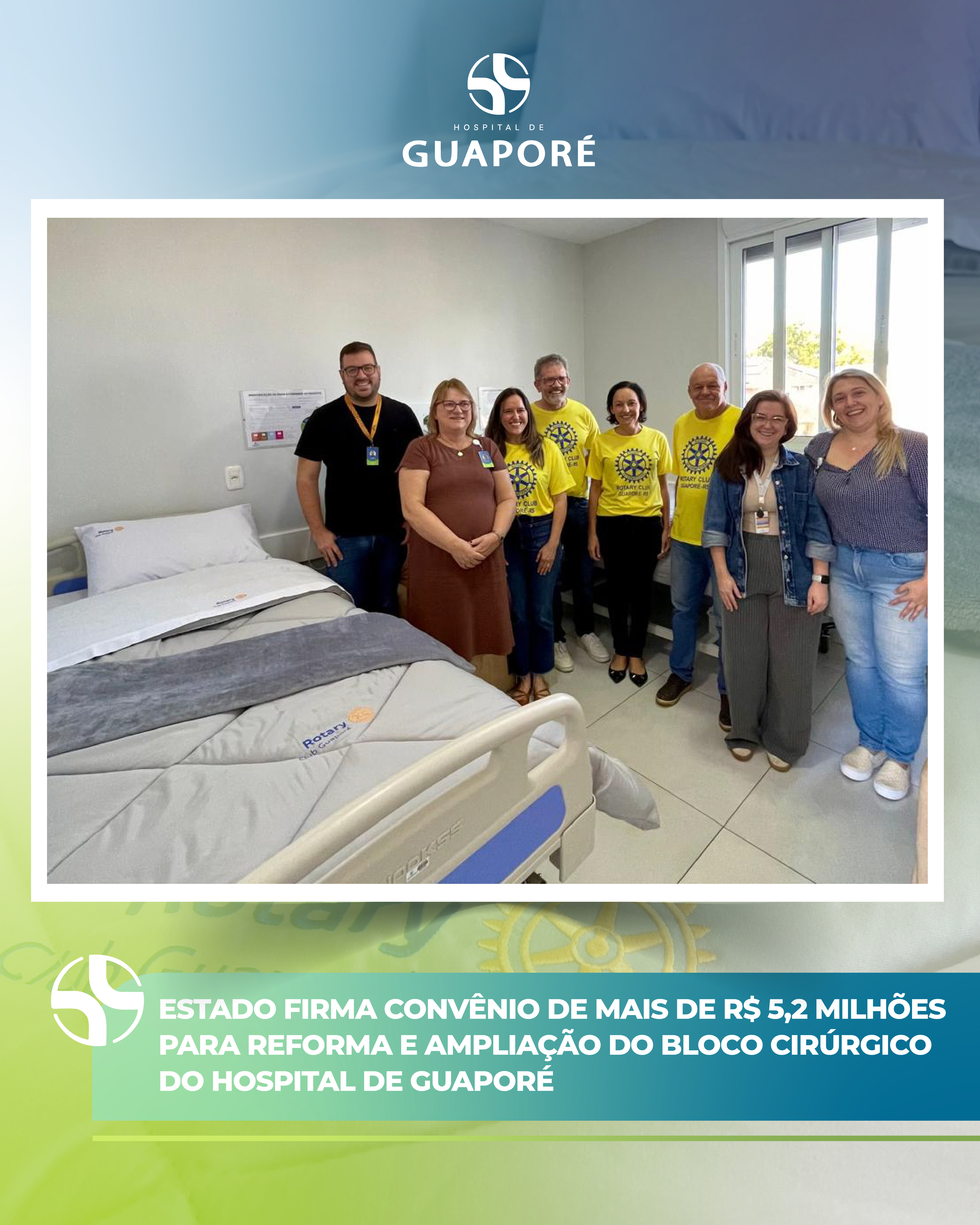 Rotary Club Guaporé doa enxovais para camas do Hospital Manoel Francisco Guerreiro
